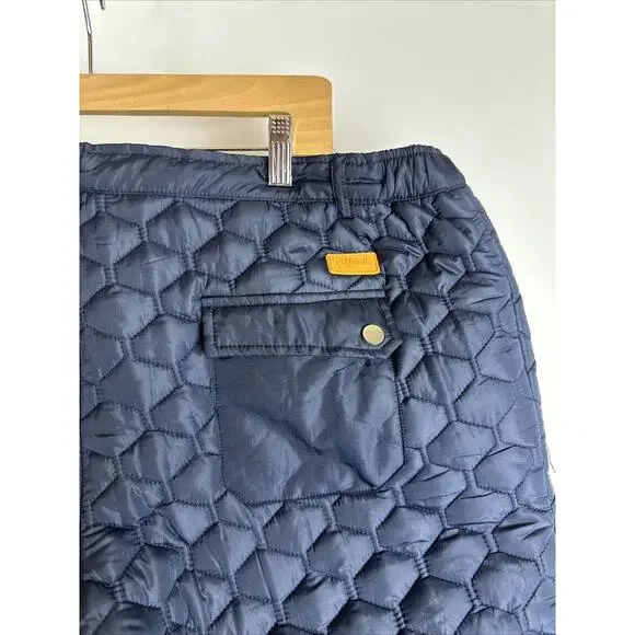 Mifland Quilted Pants - Navy Blue, Size 2XL